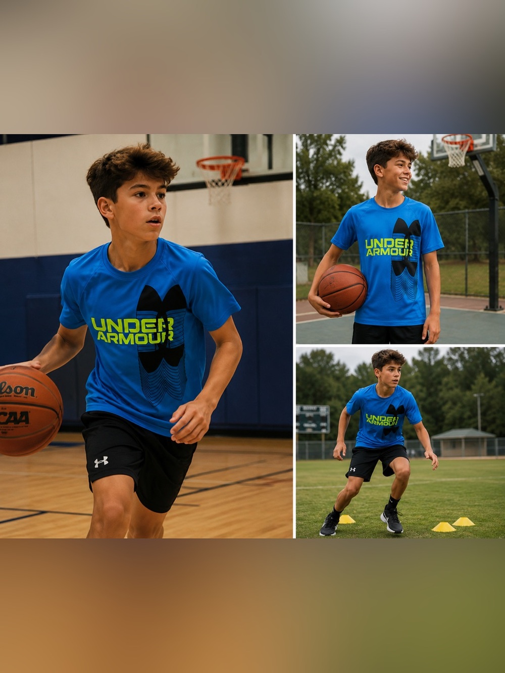 Under Armour Youth Large Blue HeatGear Performance Shirt YL BNWOT